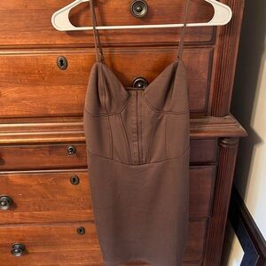 Wild fable spaghetti strap corset brown dress